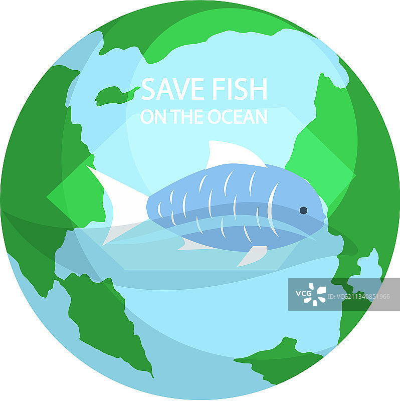 蓝色海洋拯救鱼类概念图片素材