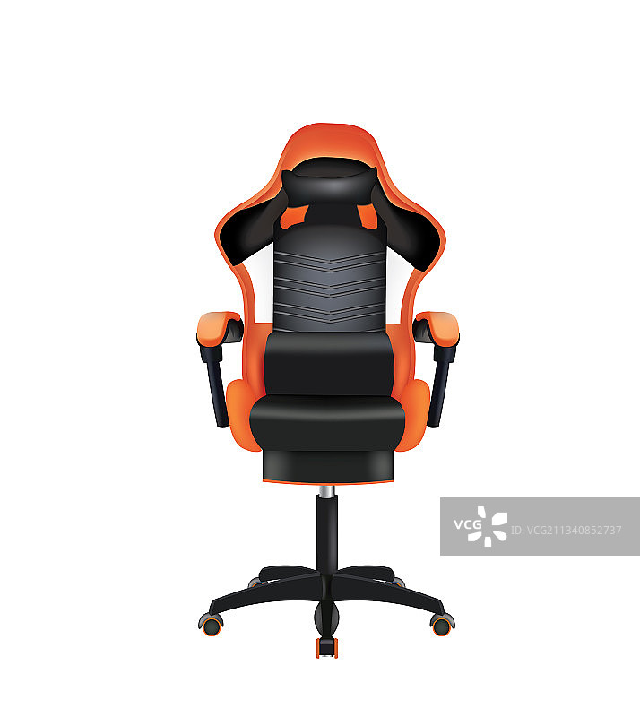 逼真的游戏椅正面图图片素材