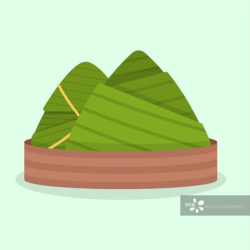 扁平风格龙舟粽子图片素材