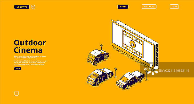 汽车电影院图片素材