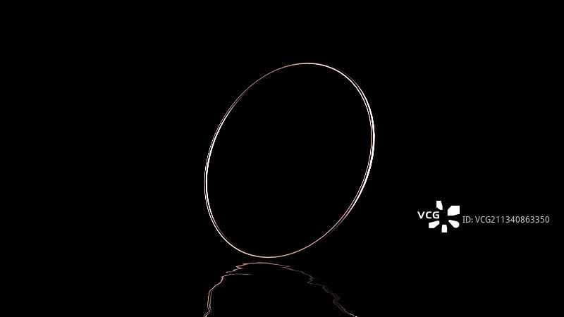 黑色背景中的金属圆环图片素材