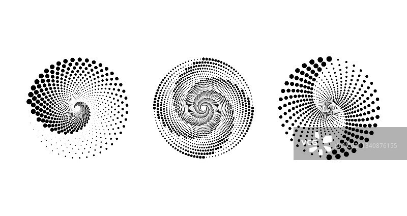 半色调螺旋图标或背景图片素材