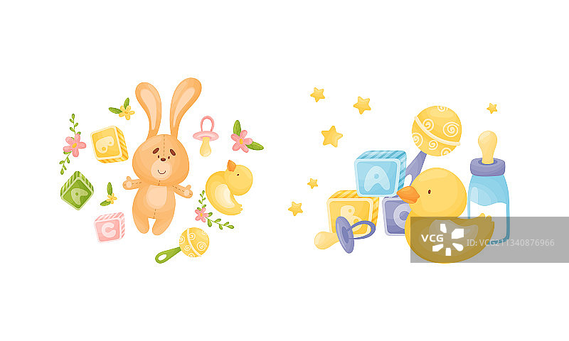 新生儿和婴儿用品甜蜜布置图片素材