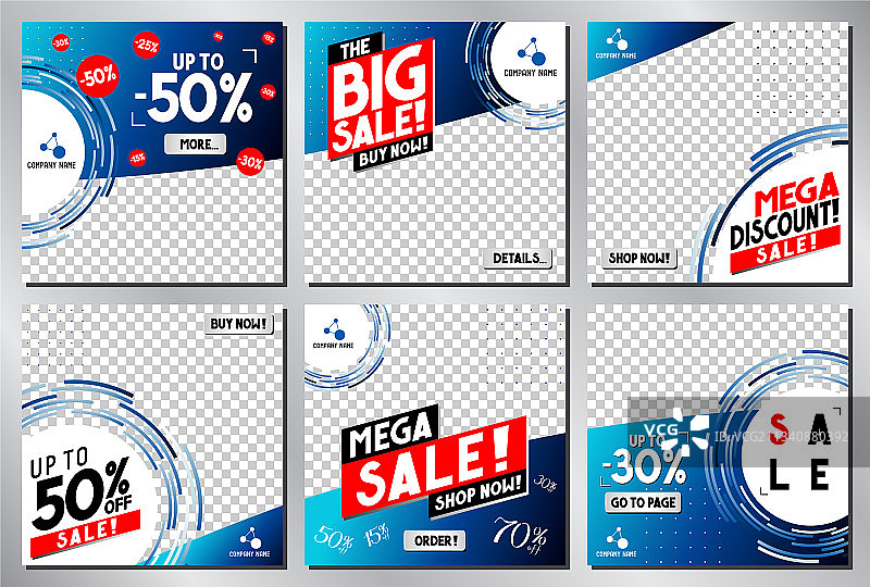 社交媒体促销广告模板图片素材