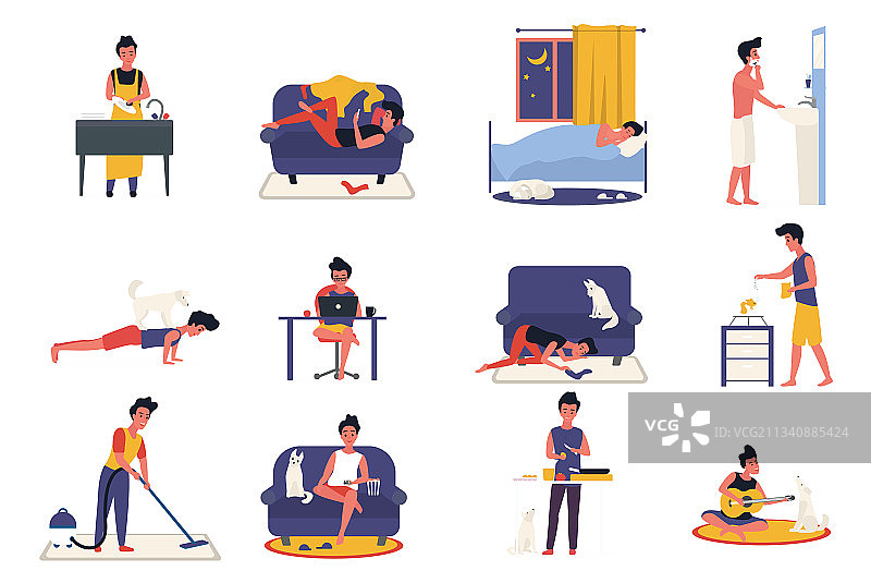 年轻人的日常生活活动图片素材