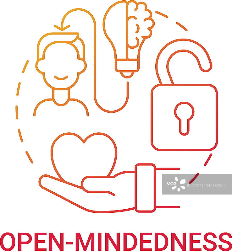 思想开放概念图标图片素材