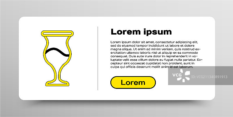 白色背景上的犹太高脚杯线条图标图片素材