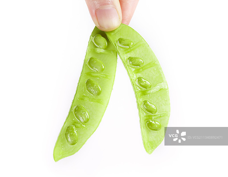 手里拿着扁豆角图片素材