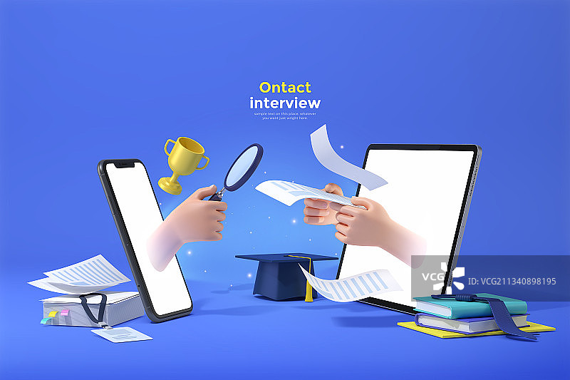 远程在线访谈图片素材