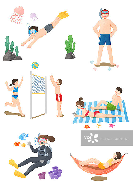 夏日水上运动图片素材