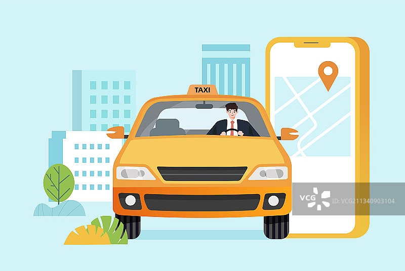 专车司机城市出行图片素材