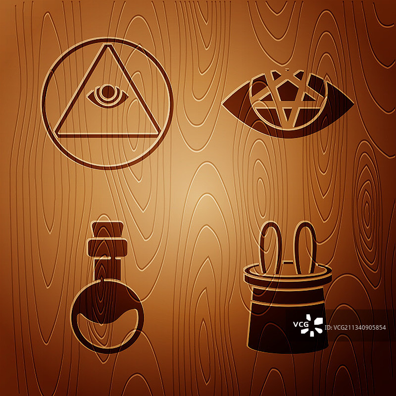 魔术师帽子兔子耳朵瓶子素材图片素材