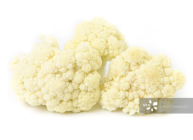 白底上的花菜图片素材