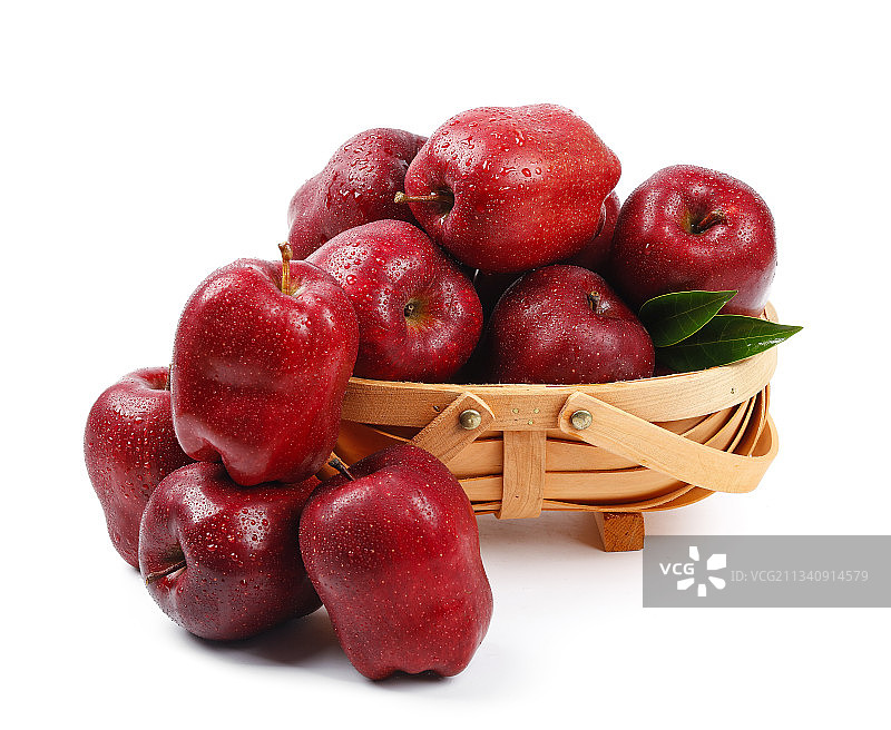 篮子里装着地厘蛇果图片素材