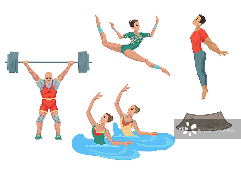 各种奥运运动员练习图片素材