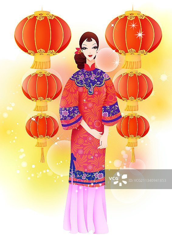 女性插画图片素材