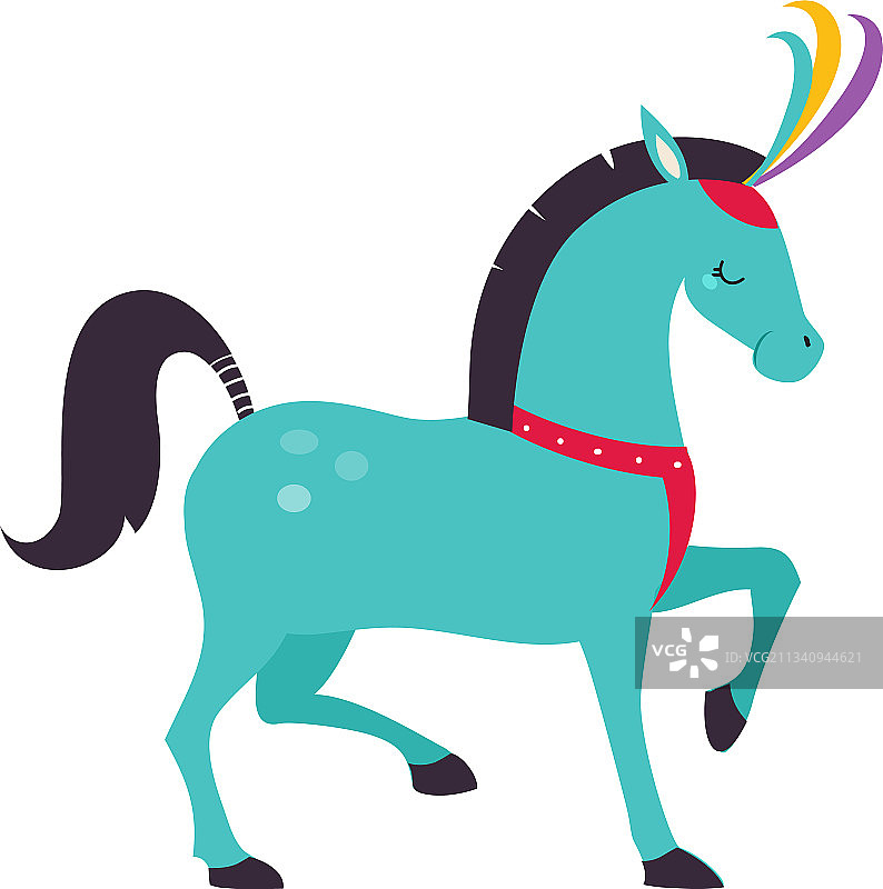 马戏团马站立表演图片素材