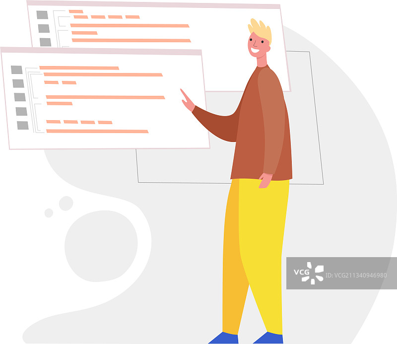 程序员在电脑上进行Web开发图片素材