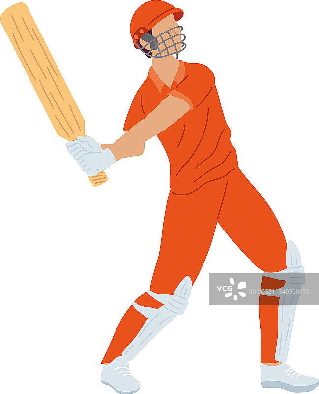 红色板球运动员图片素材