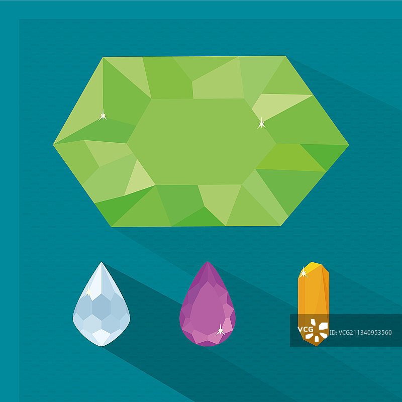 绿色萤石和水晶图片素材