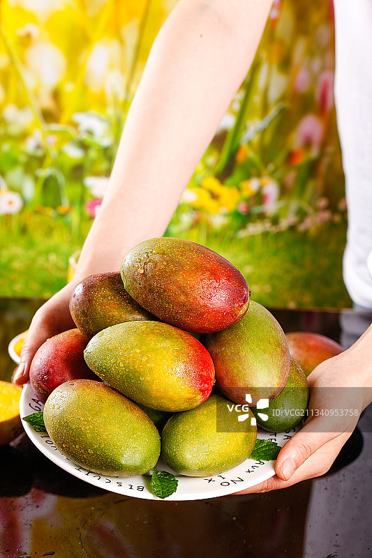 盘子里的爱文芒图片素材