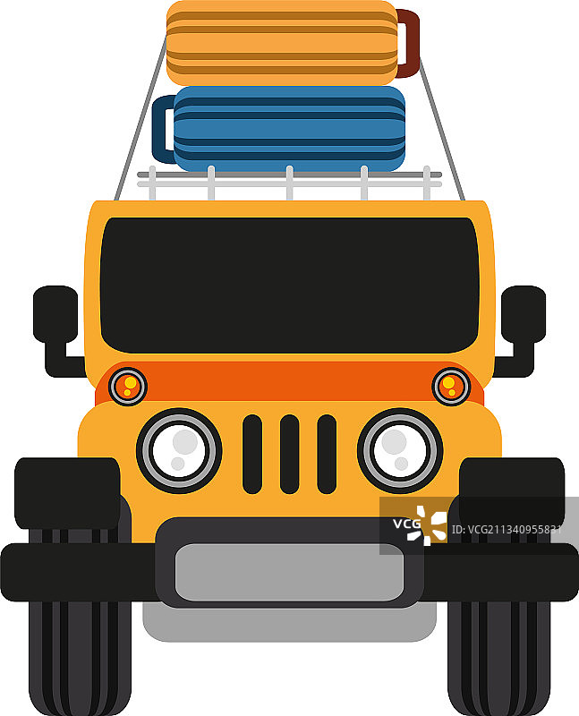 带行李的吉普车图片素材