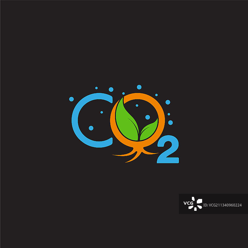 二氧化碳植物土壤蓝色水符号标志图片素材