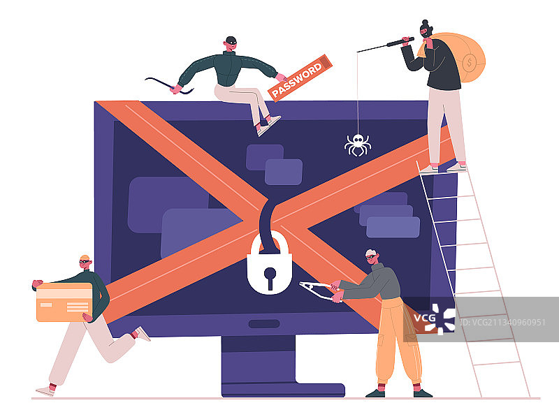 网络罪犯与黑客：互联网犯罪图片素材