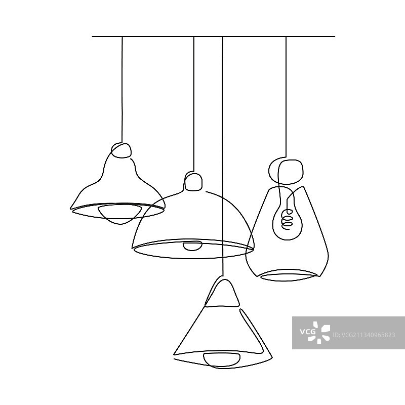 阁楼灯具系列和灯罩图片素材