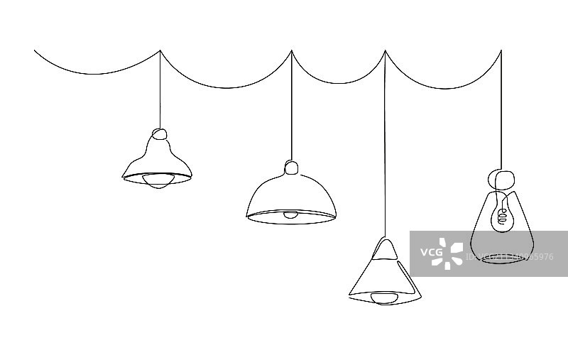 阁楼灯具系列和灯罩图片素材