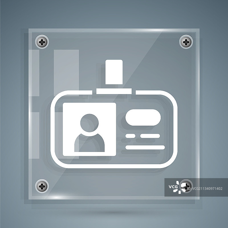 白色身份徽章图标图片素材