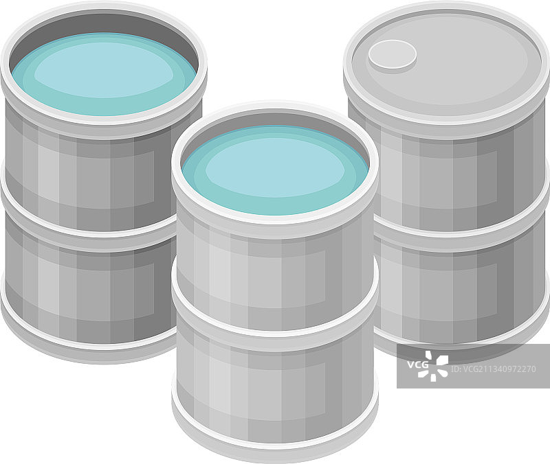 倒入圆柱形金属罐中的水图片素材