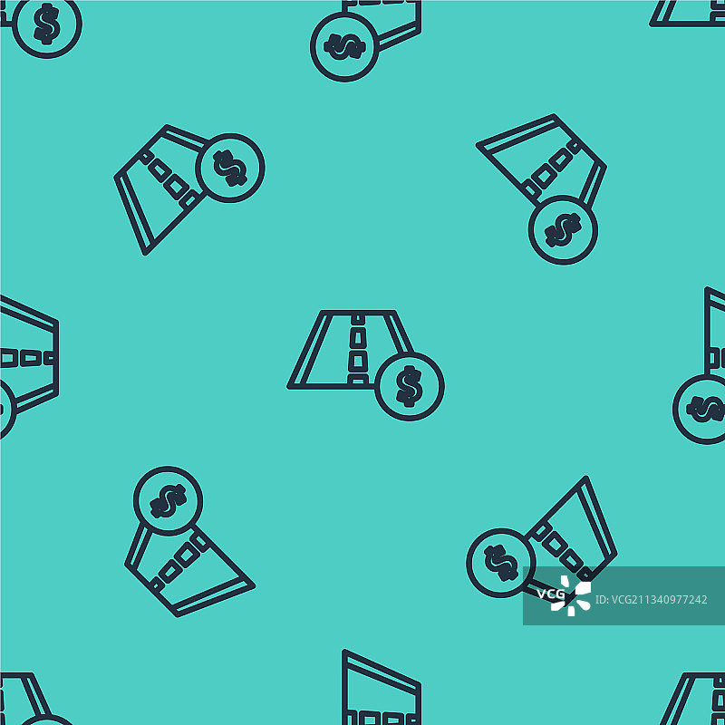 黑色线条收费公路交通标志牌图标图片素材