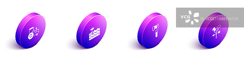 2.5D拖拉机花园木床斧头套装图片素材