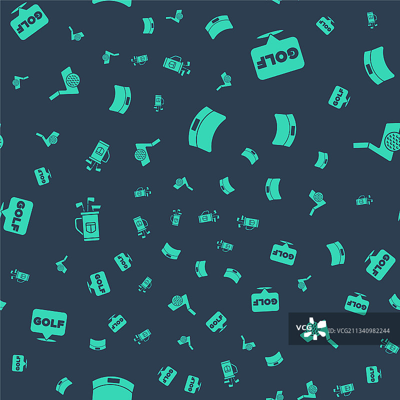 遮阳帽、高尔夫球包和球杆图片素材