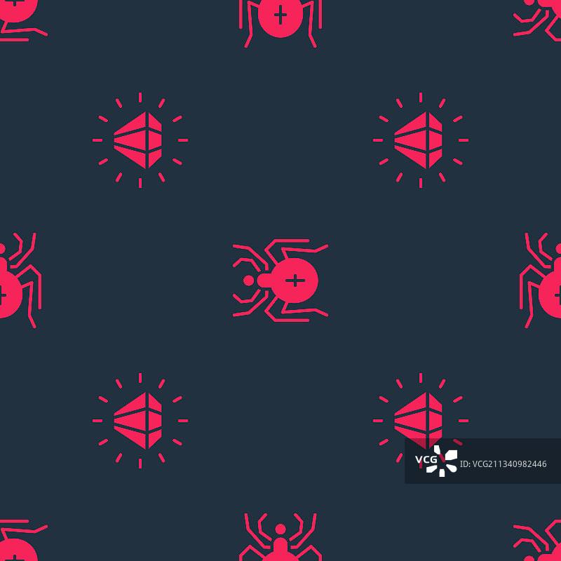 钻石和蜘蛛无缝图案图片素材