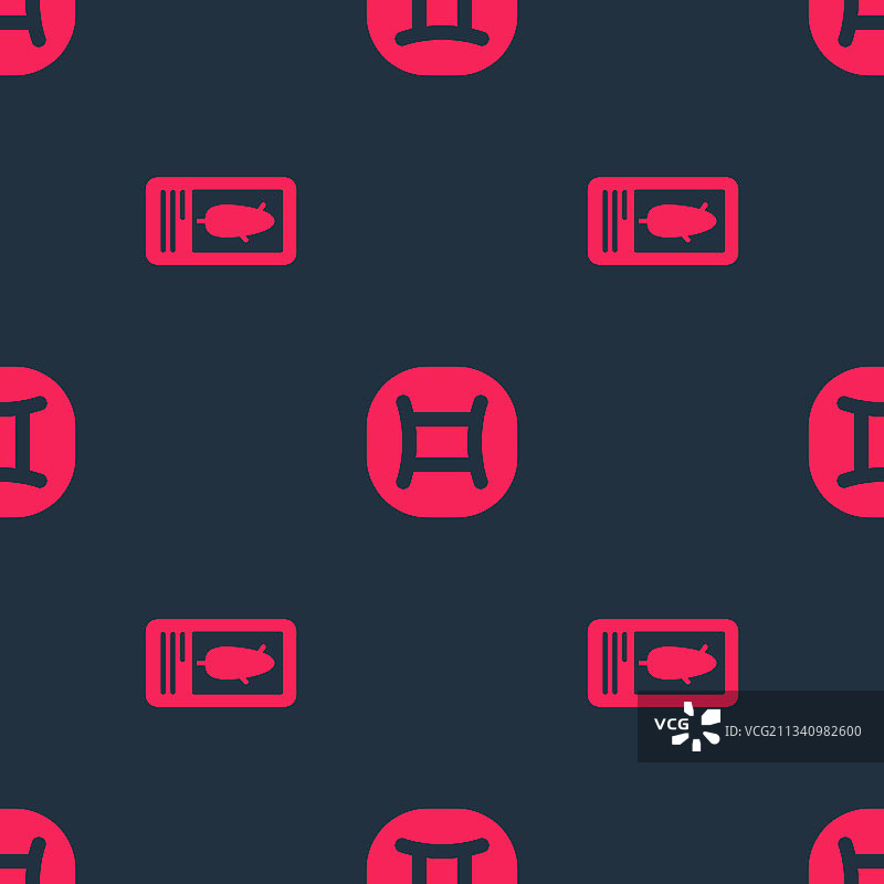 塔罗牌和双子座无缝背景图片素材