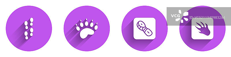 人类足迹鞋子熊掌印图片素材