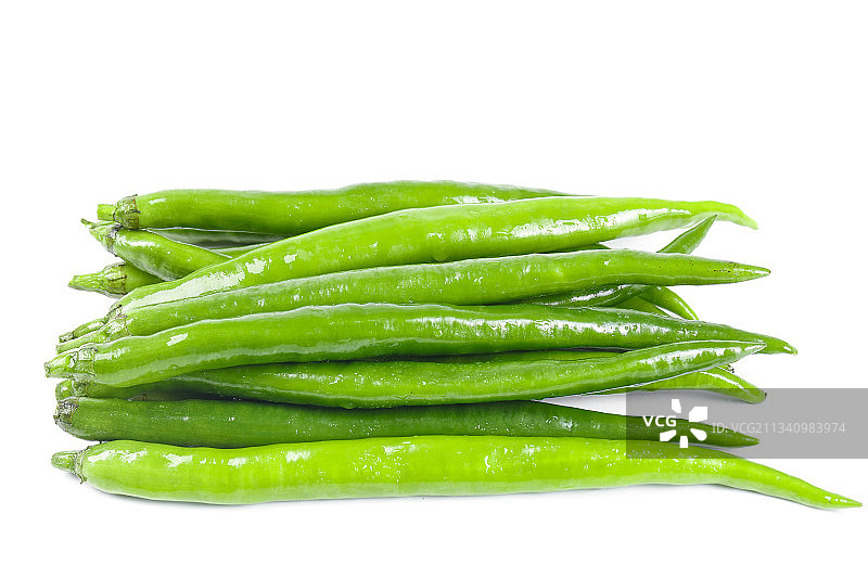 白底上放着线椒图片素材