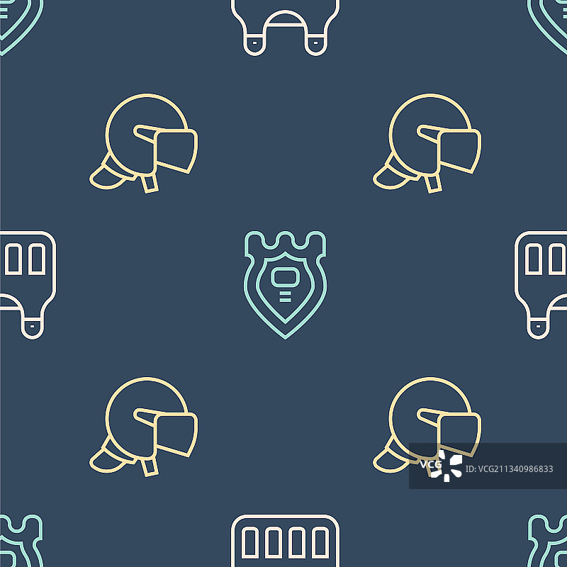 线条、防弹背心、警用头盔和徽章图片素材