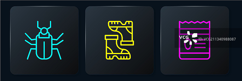 昆虫飞行包完整种子植物线条图片素材