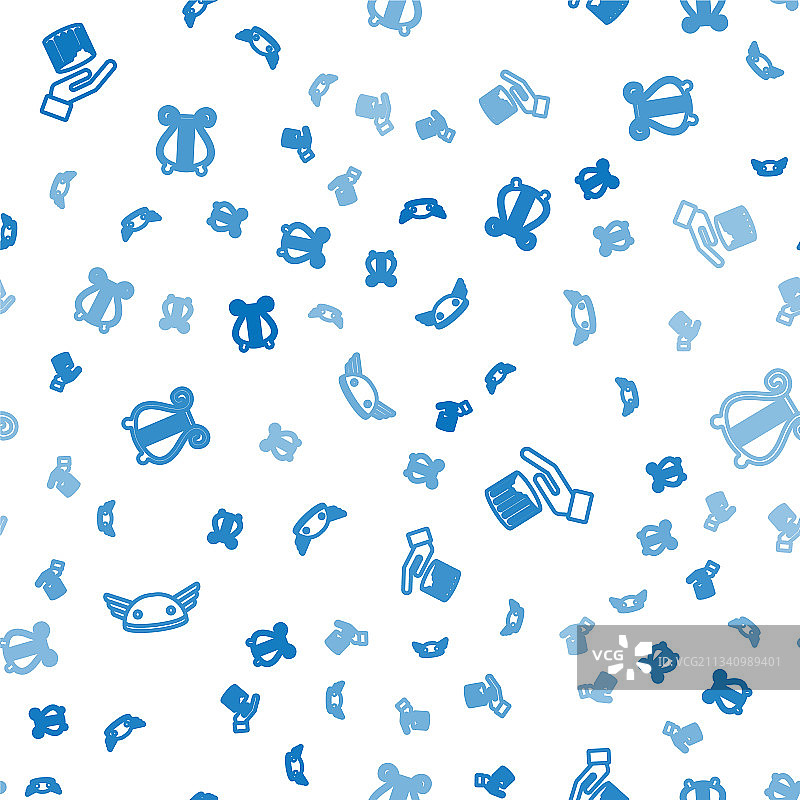 带翅膀头盔古老柱子线性图标图片素材