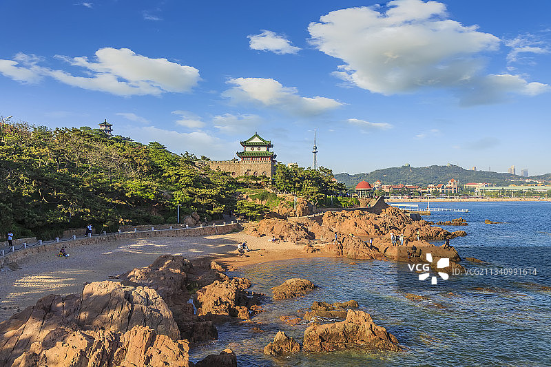 青岛海岸线风景图片素材
