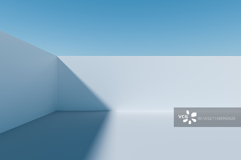 简洁围墙和空旷地面图片素材