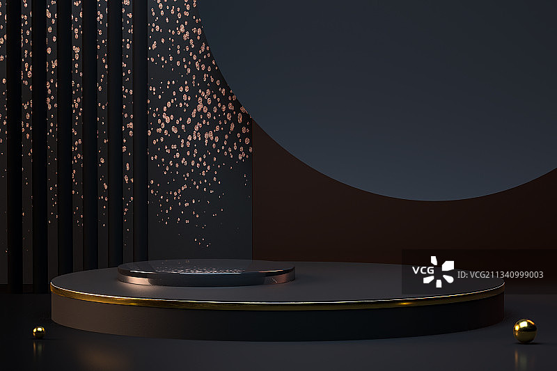 3D渲染极简风格高级质感展示台图片素材