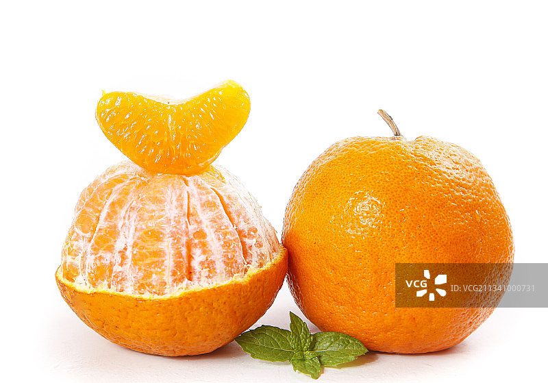 白底上的新鲜春见图片素材