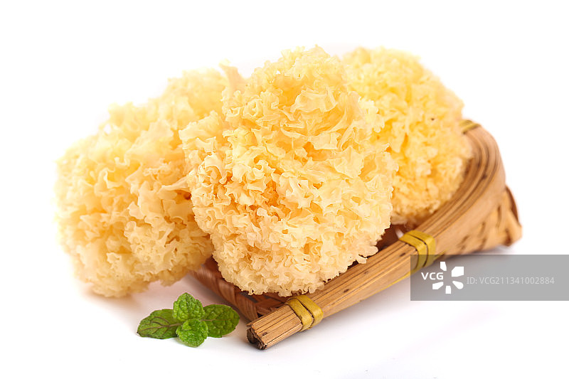 白底上放着古田银耳图片素材