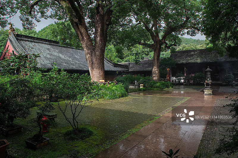 天台国清寺图片素材