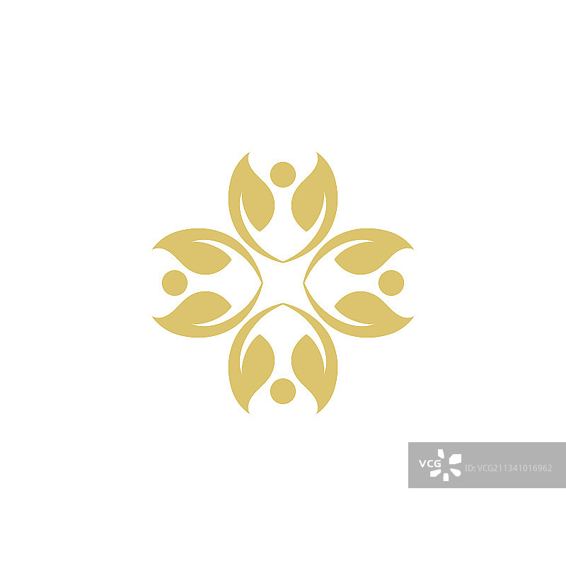 抽象曼陀罗花漩涡标志图标设计图片素材