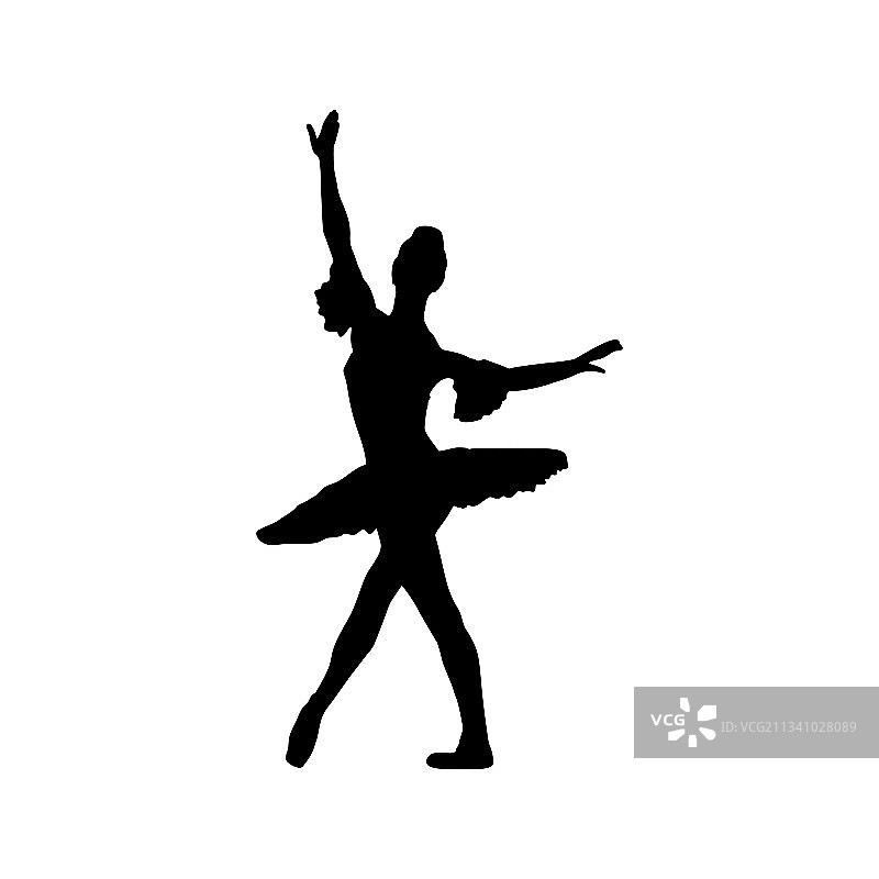 芭蕾舞演员剪影图片素材